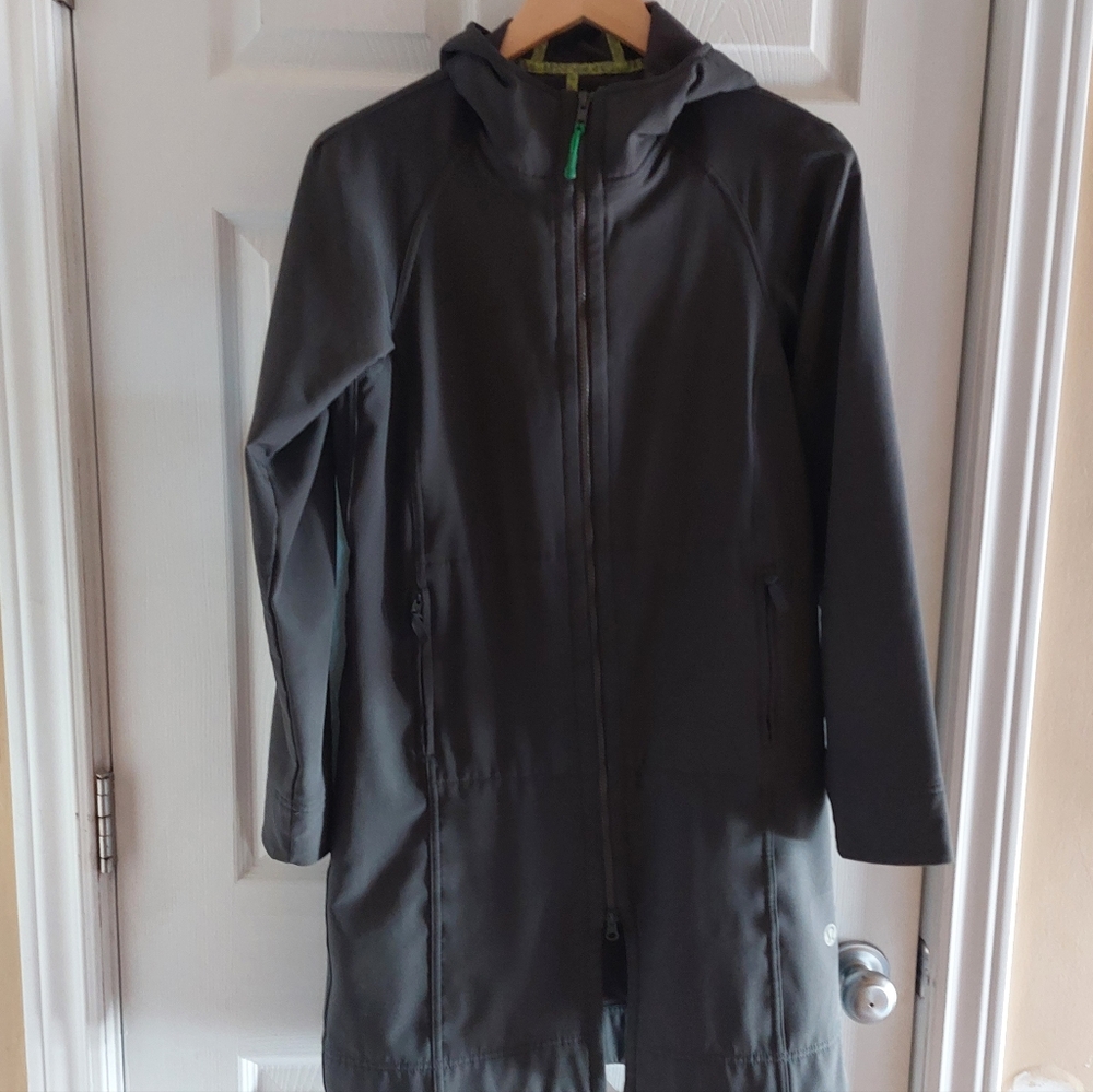 Lululemon Aprea YOGA Hooded Long Coat - DARK GREY size 6